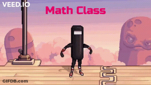 Pixel Art Ninja Math Class GIF