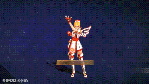 Pixel Art Nurse With Wings And Hat GIF