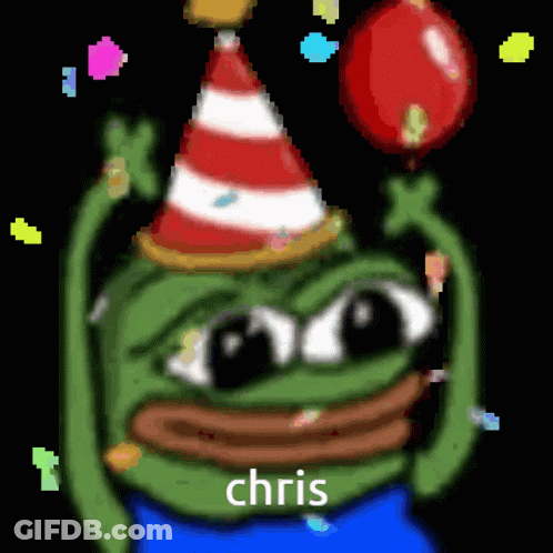Pixel Art Of Frog Wearing Party Hat GIF