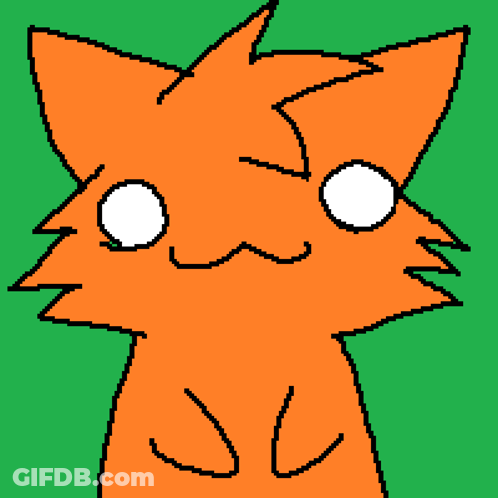 Pixel Art Orange Cat GIF