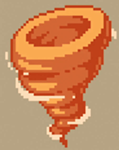 Pixel Art Orange Tornado GIF