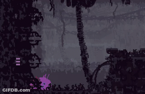 Pixel Art Painting Purple Background Lines GIF