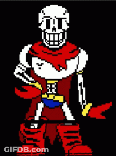 Pixel Art Papyrus From Undertale GIF
