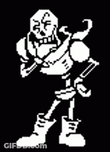 Pixel Art Papyrus From Undertale GIF