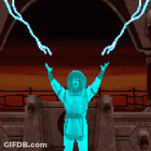 Pixel Art Person Arms Up GIF