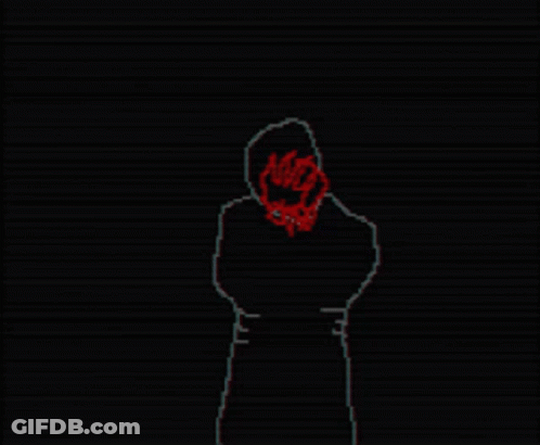 Pixel Art Person Covering Eyes GIF