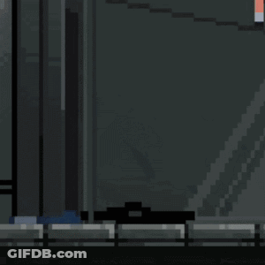 Pixel Art Person Holding Sword In Dark Room GIF