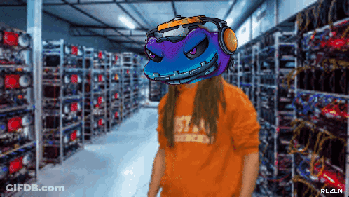 Pixel Art Person In Orange Shirt Saying Rezen GIF