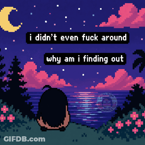Pixel Art Person Looking At Ocean I Didnt Even Fuck Around GIF