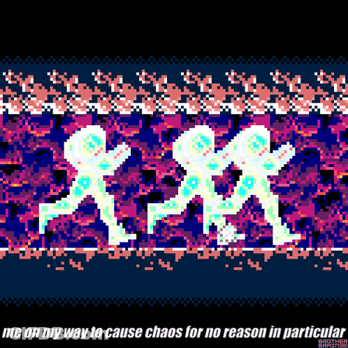 Pixel Art Person Me On My Way To Cause Chaos GIF