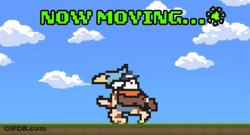 Pixel Art Person Moving Below GIF