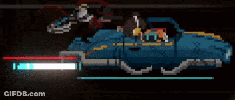 Pixel Art Person Riding Car GIF