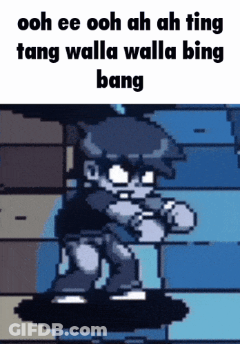 Pixel Art Person Riding Skateboard Ooh Ee GIF