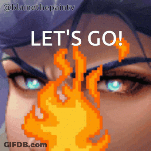 Pixel Art Person Saying Lets Go GIF