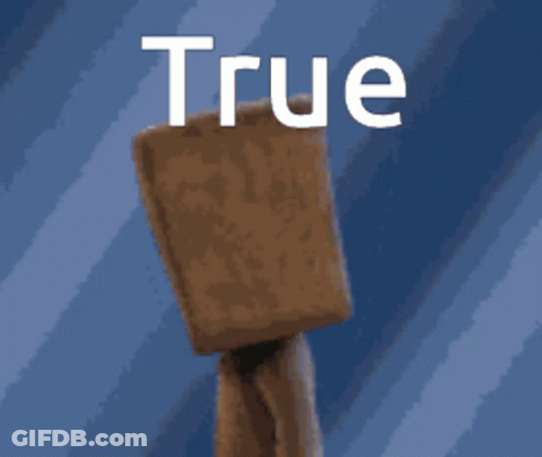 Pixel Art Person With Box On Head Saying True GIF
