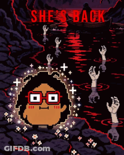 Pixel Art Person With Glasses She's Back GIF