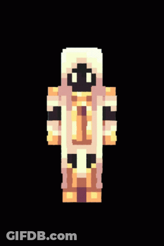 Pixel Art Person With Hood And Blue Eye GIF