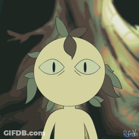 Pixel Art Person With Leaf Hair GIF