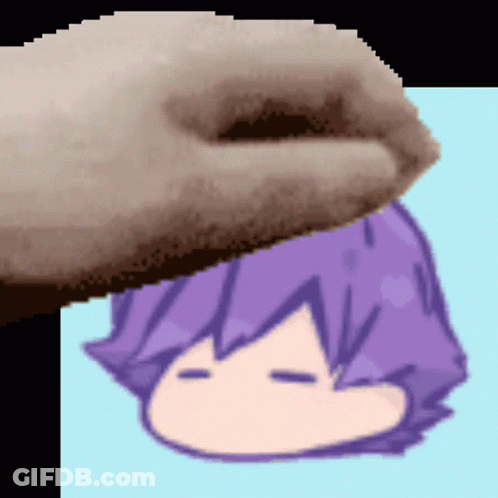 Pixel Art Person With Purple Hair GIF