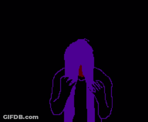 Pixel Art Person With Purple Hair GIF