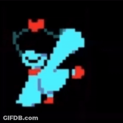 Pixel Art Person With Red Heart On Head GIF
