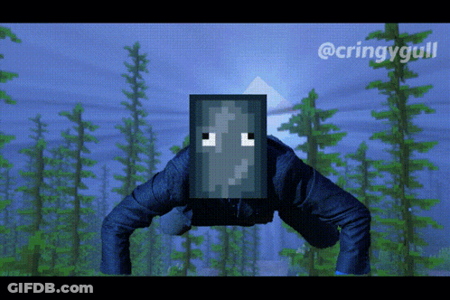 Pixel Art Person With Shield On Head GIF