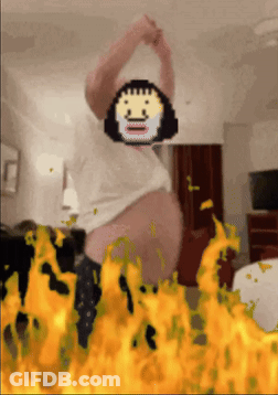 Pixel Art Person With Smiley Face GIF