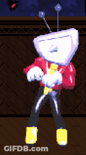 Pixel Art Person With White Head GIF