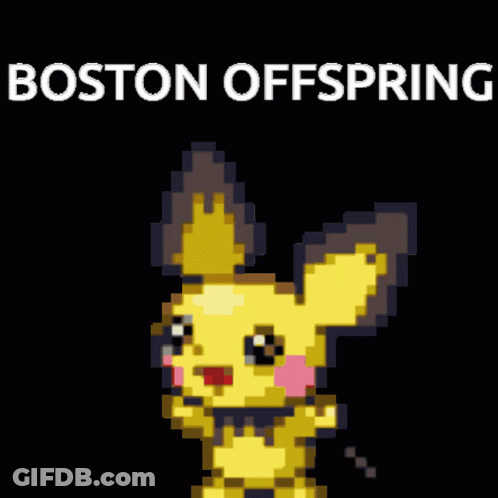 Pixel Art Pikachu With Boston Offspring GIF