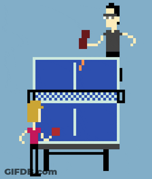 Pixel Art Ping Pong GIF