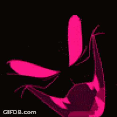Pixel Art Pink Butterfly GIF