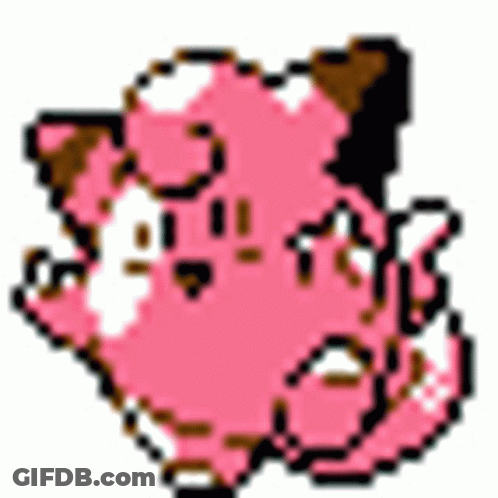 Pixel Art Pink Cat With Brown Ears And White Face GIF