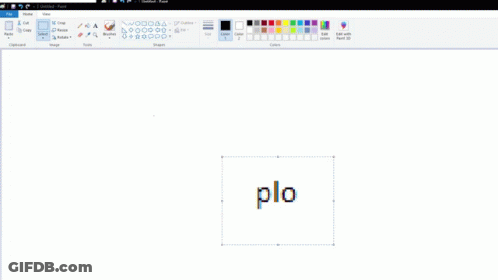Pixel Art PLO On Computer Screen GIF