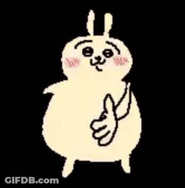 Pixel Art Rabbit Giving Thumbs Up GIF