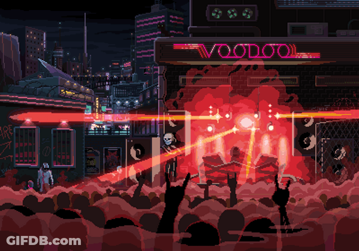 Pixel Art Rave Party GIF