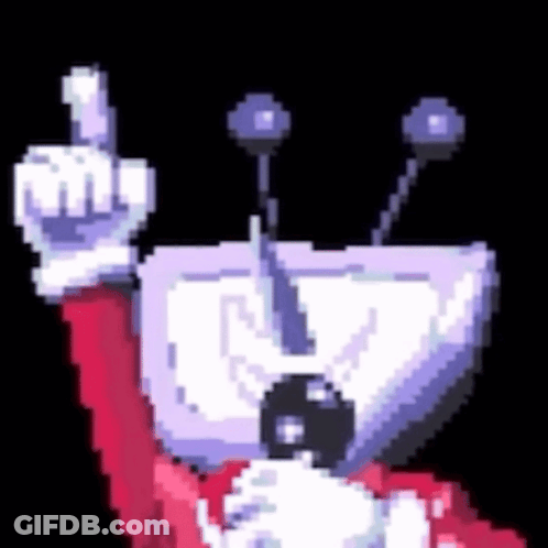 Pixel Art Robot Giving Thumbs Up GIF