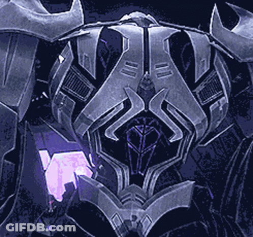 Pixel Art Robot With Purple Light GIF