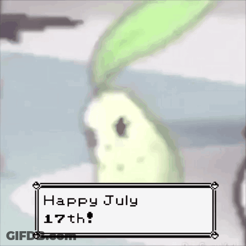 Pixel Art Saying Happy July 17Th GIF