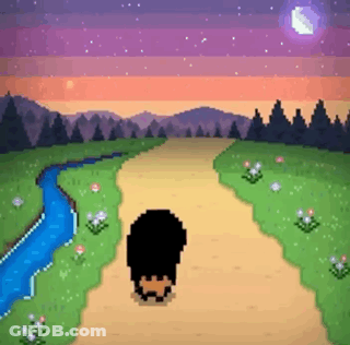 Pixel Art Sheep Walking Path GIF