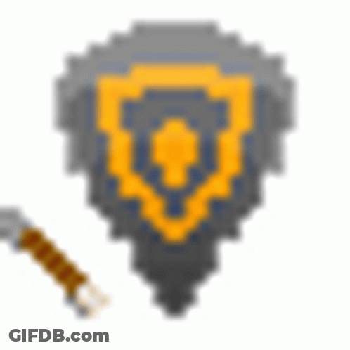 Pixel Art Shield And Sword GIF