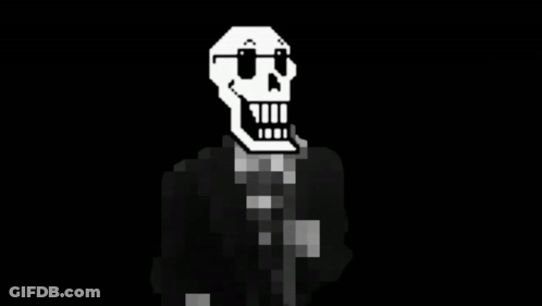 Pixel Art Skeleton In Sunglasses And Plaid Shirt GIF