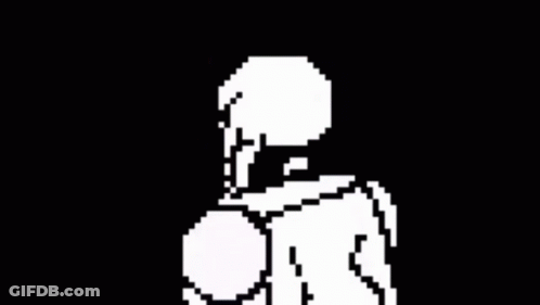 Pixel Art Skeleton Saying Hey GIF
