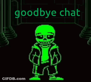 Pixel Art Skeleton Tongue Out Goodbye Chat GIF