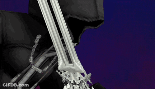 Pixel Art Skeleton With Sword GIF