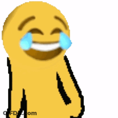 Pixel Art Smiley Face With Tears GIF