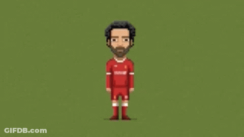 Pixel Art Soccer Player With Beard GIF