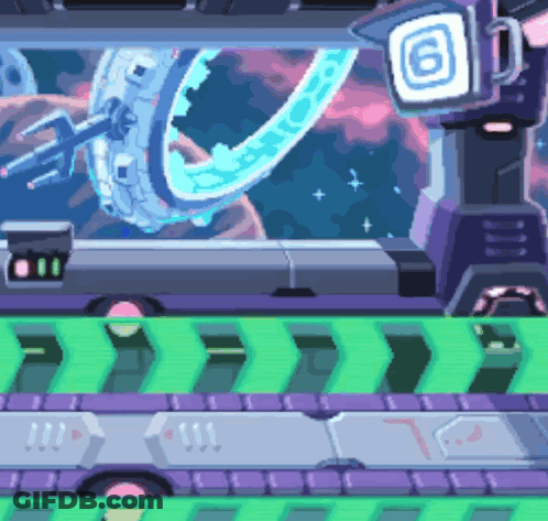 Pixel Art Space Ship Number 6 GIF