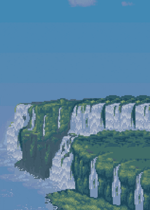 Pixel Art Sparkling Falls GIF