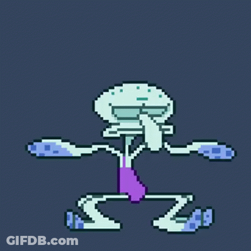 Pixel Art Squidward GIF