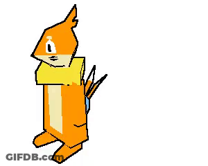 Pixel Art Squirrel With Yellow Scarf GIF